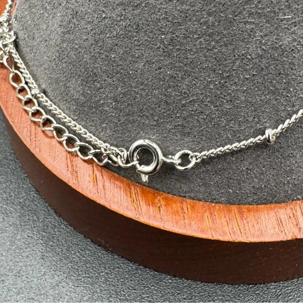 Stunning Minimalist CZ Floral Bracelet or Anklet - Picture 3 of 11